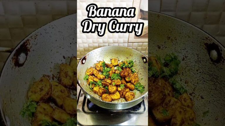 Banana Dry Curry Recipe – Banana Curry #shortsvideo #shortsviral #food #shortfeed #shortreel #shorts