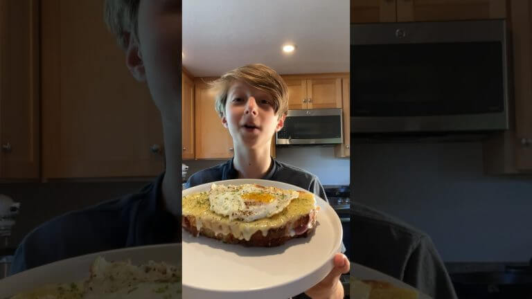 Croque Madame! #shorts #fyp #viral #cooking #food #chef #recipe #cheese #trending