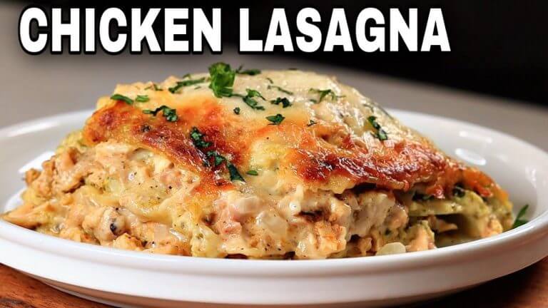 EASY Chicken  Pesto Lasagna With Creamy White Sauce | The Best Lasagna Recipe