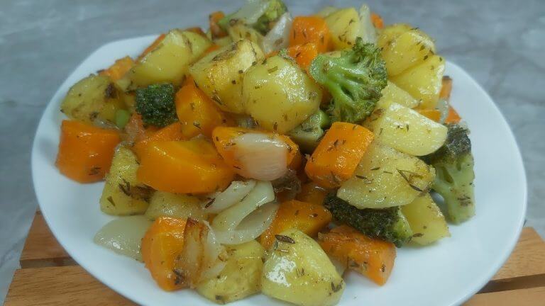 It’s so delicious that I make it almost every day! Roasted Vegetables Recipe Happycall Double Pan