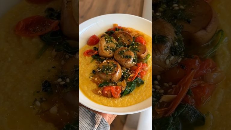 Mushroom “Scallops” 🍄🤤 #veganrecipes #veganseafood #veganbreakfast