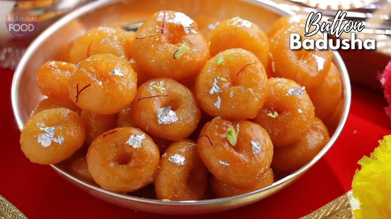 తేనేలూరే బటన్ బాదుషా || Perfect Button Badusha sweet recipe in Telugu at home || @VismaiFood