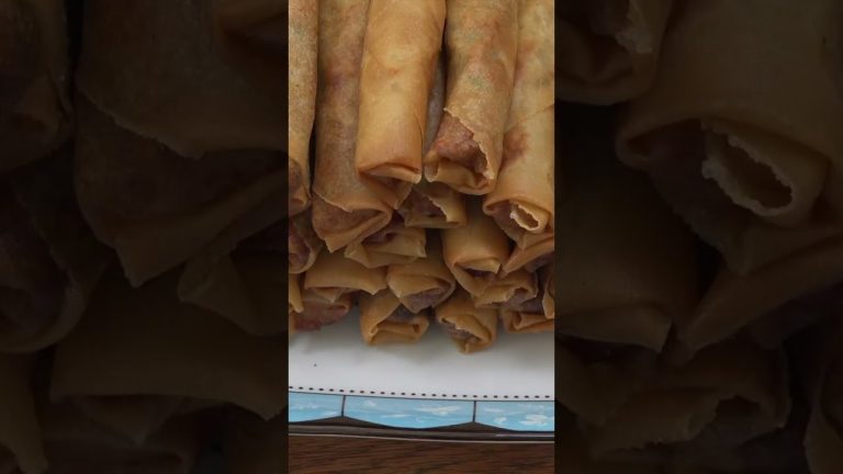 Pork Spring Rolls | Lumpiang Shanghai #filipinofood #springroll #recipe #food #shorts