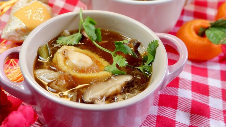 The Easiest Thai Fish Maw Soup Ever with Abalone! 泰式鲍鱼鱼鳔汤 Chinese New Year Reunion Dinner Recipe