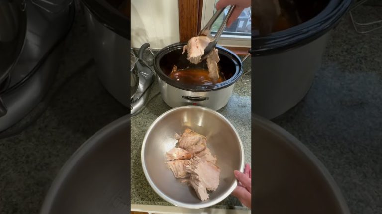How to Cook Pork Loin in Slow Cooker for Pulled Pork Barbecue Sandwiches.