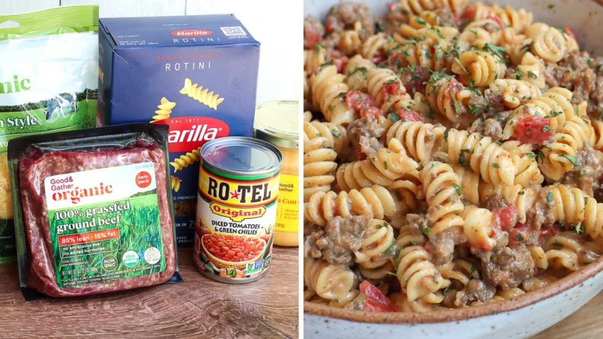 5 ingredients & 20 minutes – Creamy Queso Pasta! #dinnerrecipe #dinnerideas #dinner