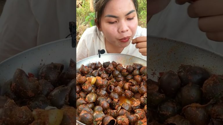 snail fried so yummy, snail recipe, seafood recipe #shorts #short #food 87