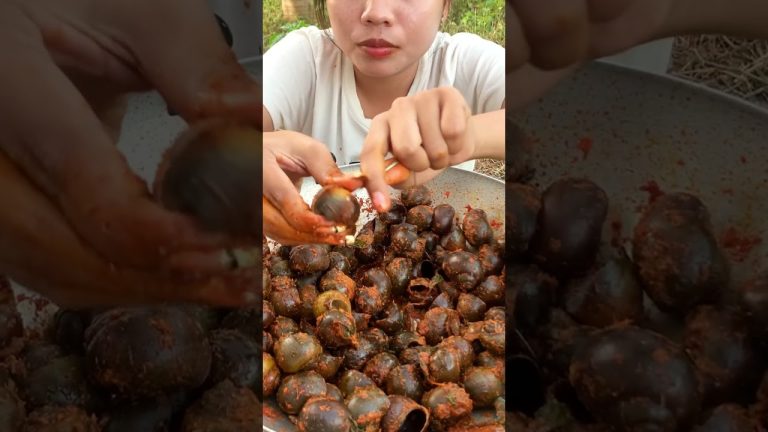 snail fried so yummy, snail recipe, seafood recipe #shorts #short #food 92