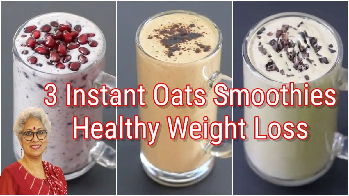 3 High Protein Oats Breakfast Smoothie Recipes – No Sugar – No Milk – Oats Smoothie For Weight Loss