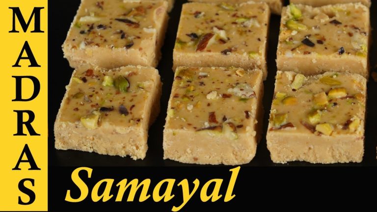 Instant Besan Burfi Recipe in Tamil | Kadalai Maavu Sweet Recipe in Tamil