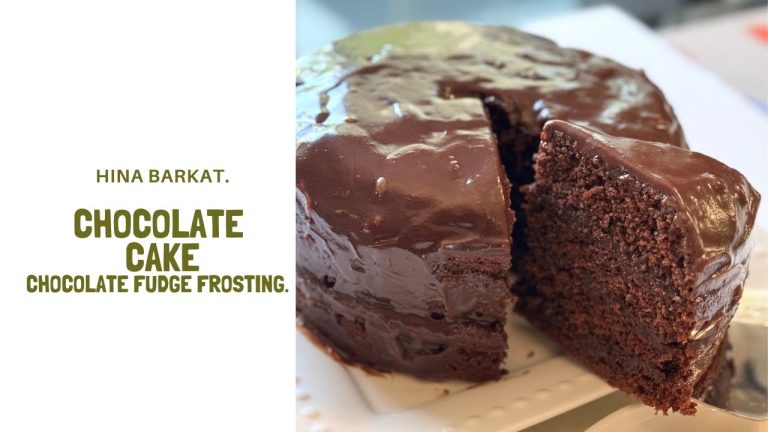 Chocolate Cake w/ Chocolate Fudge Frosting | Dessert Recipes | Chocolate Cake | Hina Barkat.