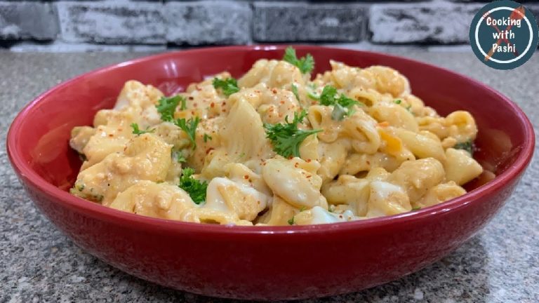 Creamy & cheesy Chicken Pasta Recipe |Creamy white Sauce Macaroni | Cooking With Pashi |#shorts