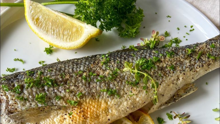 EASIEST BAKED WHOLE FISH RECIPE EVER! EUROPEAN SEA BASS — BRANZINO