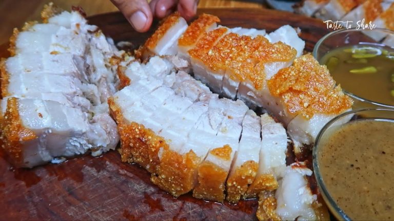 Tasty! Crispy Pork Belly, THE SECRET OF COOKING SUPER CRISPY & JUICY PORK BELLY