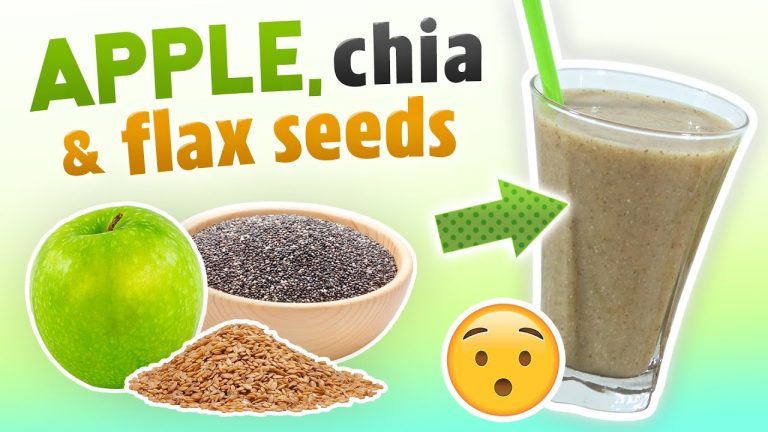 Apple, Chia & Flax Seeds Smoothie (Colon Cleansing Smoothie Recipe)