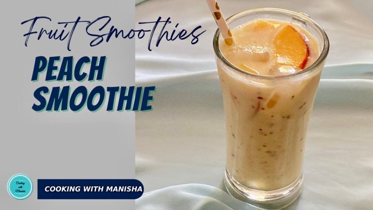 Peach Smoothie recipe | healthy fruit smoothie for summer | #smoothierecipes