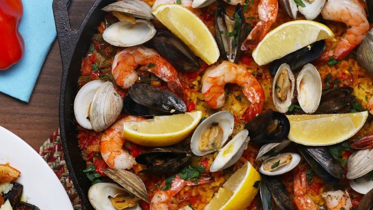 Seafood Paella Recipe #Shorts | Chef Matthew Francis