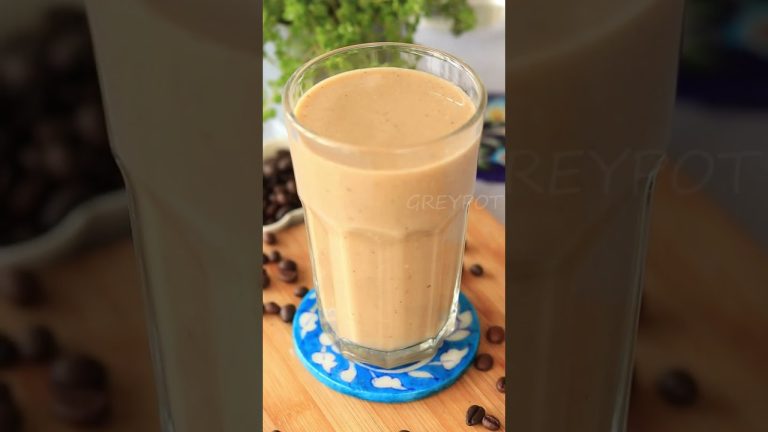Vegan Oats Coffee Smoothie Recipe | No Milk NoSugar Smoothie | Healthy Breakfast Smoothie | #shorts