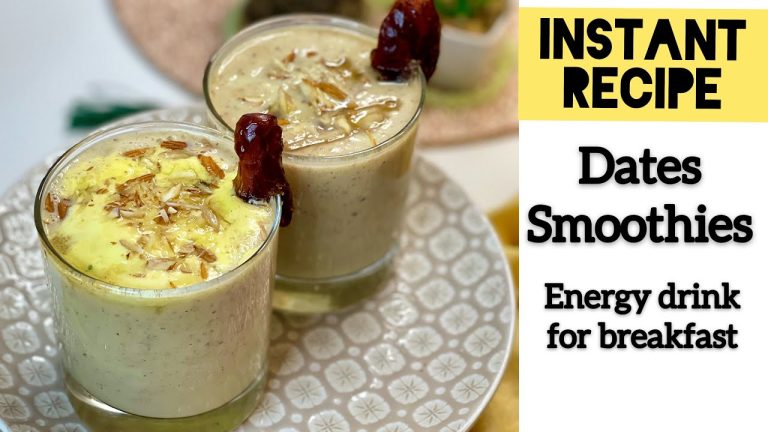 Instant Dates Smoothie Recipe- Dates Milkshake – Protein Shake – Dates Banana Smoothie #shorts