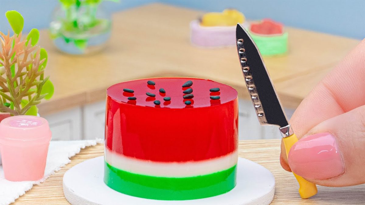 Fresh Miniature Watermelon Jelly Decorating 🍉1000+ Miniature Watermelon Cake & Dessert Recipe Ideas