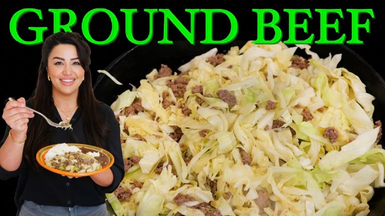 Budget friendly and filling Ground BEEF and Cabbage Dinner with rice