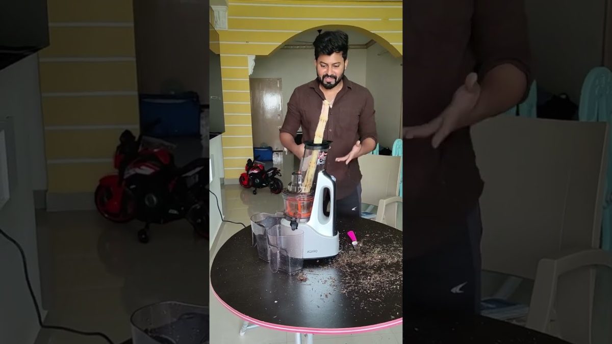 Sugar Cane Juice in Slow Juicer Experiment 🔥😳😱