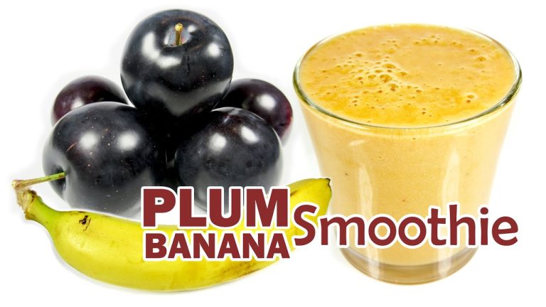 BANANA PLUM SMOOTHIE RECIPE – Healthy Smoothie Recipes – Smoothies Breakfast Ideas ~ HomeyCircle