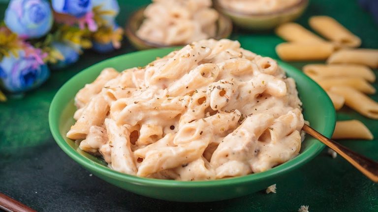 Creamy chicken pasta without cheese  | white sauce chicken pasta recipe | HOOP Studios