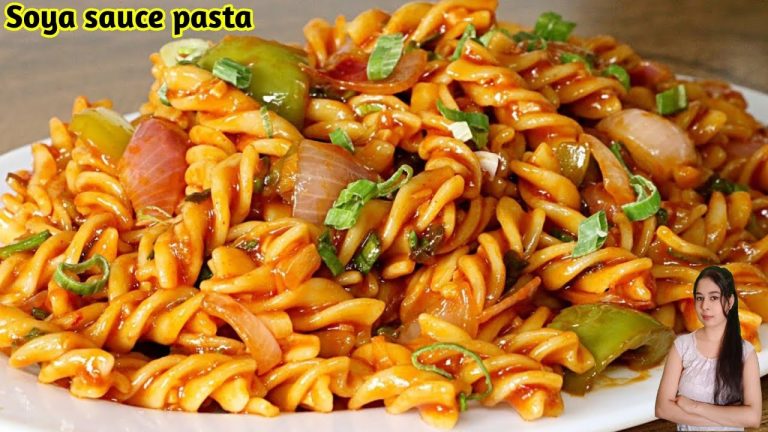 Soya Sauce Pasta Recipe | pasta with soya sauce recipe | pasta recipes with soya sauce