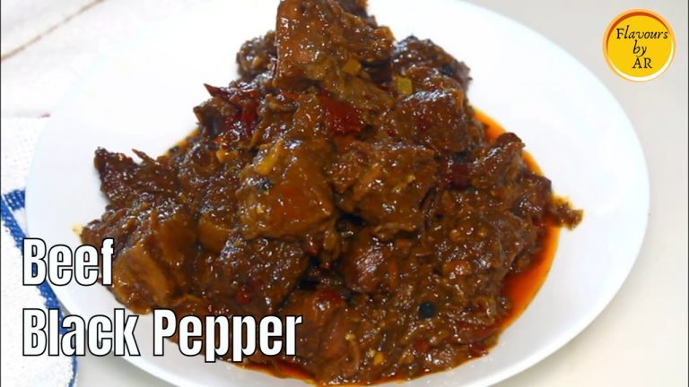 Black Pepper Beef Recipe (Easy) | Beef With Black Pepper Recipe  |  Pepper Beef Recipe