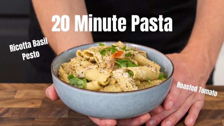 Ricotta Basil Pesto Pasta | 20 Minute Pasta Recipe