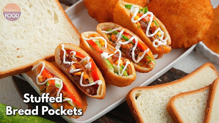 బ్రేడ్తో సరికొత్త రెసిపీ బ్రెడ్ వెజ్ పాకెట్స్  | Veg Stuffed Bread Pockets recipe| Bread recipes