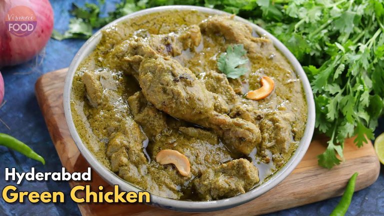 హైదరాబాద్ పెళ్లిళ్లలో మాత్రమే చేసే గ్రీన్ చికెన్|Hyderabad Weddings Green Chicken Curry @VismaiFood