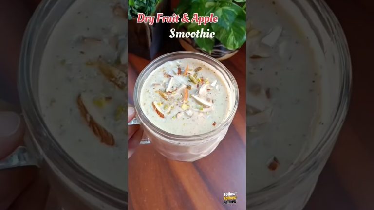 Dry fruits and apple smoothie milk shake recipe by @Bharatckitchen #shorts #milkshake #dryfruits