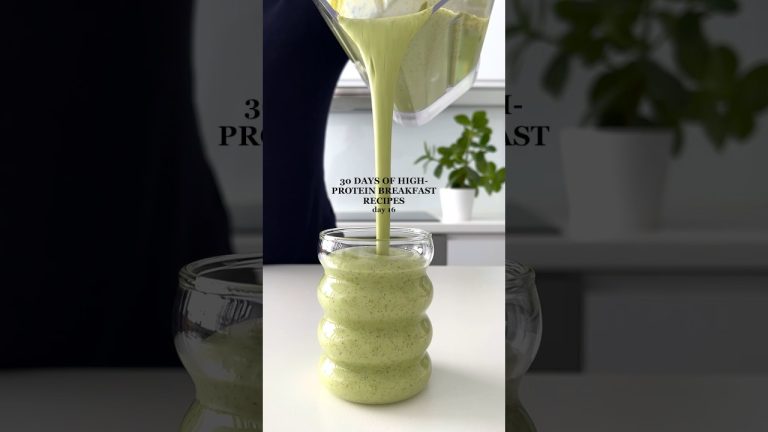 Healthy & High-protein Kiwi Smoothie – no protein powder💚 #healthyrecipes #highprotein #smoothie