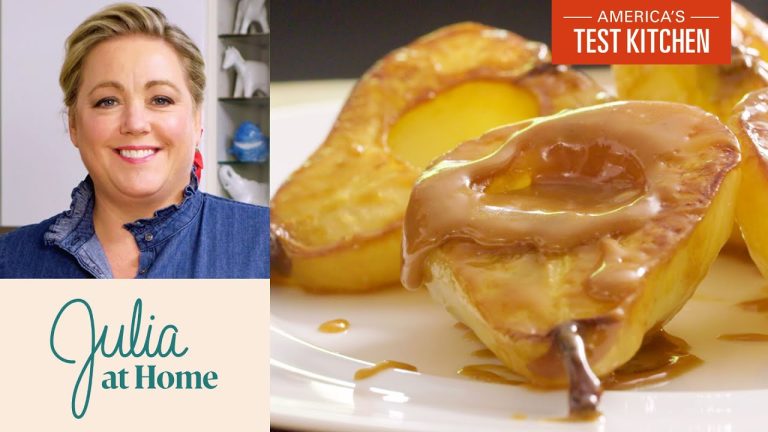 How to Make Easy Skillet-Roasted Pears with Caramel Sauce | Julia At Home