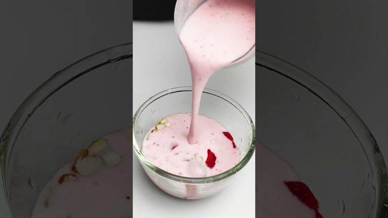 Do you know Strawberry coconut milk shake color is pink | Healthy drink |#shorts #asmr #viral #drink