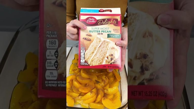 Easy peach cobbler 😋 #easyrecipe #recipe #dessert #peach #pie