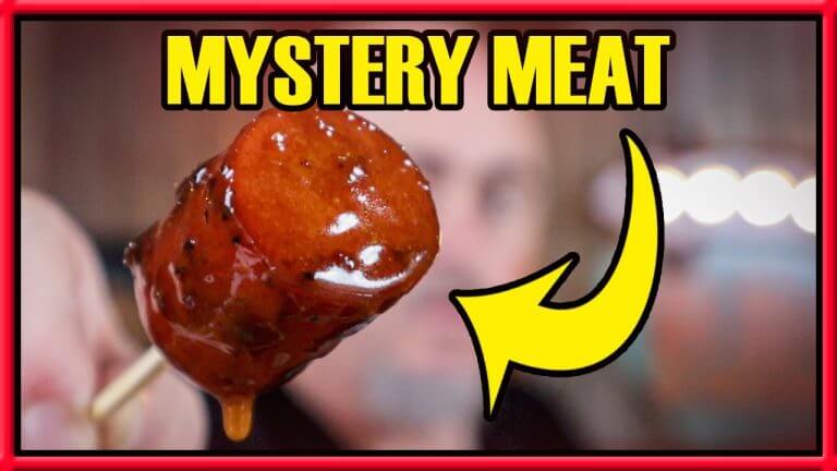 Hot dog burnt ends smoked in a Weber