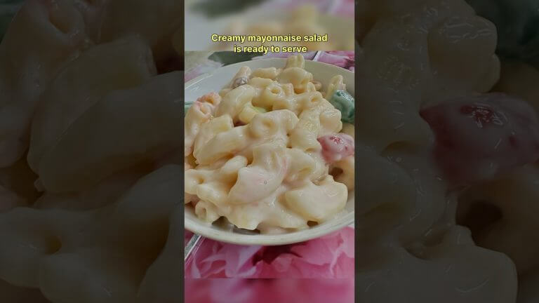 Creamy macaroni salad | Quick & Easy macaroni Dessert recipe #dessert #recipes #creamypasta #salad