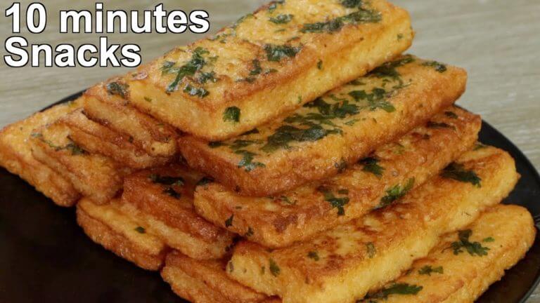 10 minutes Snacks recipe | Easy & quick homemade bread snacks