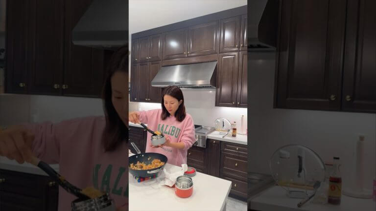 bacon kimchi fried rice for kids lunch!✨