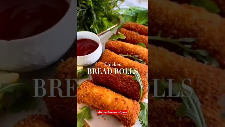 CHICKEN BREAD ROLLS recipe #shorts #chicken #breadrolls #recipe #food #trending #viral #ytshorts