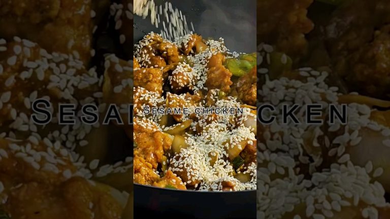 Sesame #chicken with #Delicious Sauce #shorts #food #recipe in related link