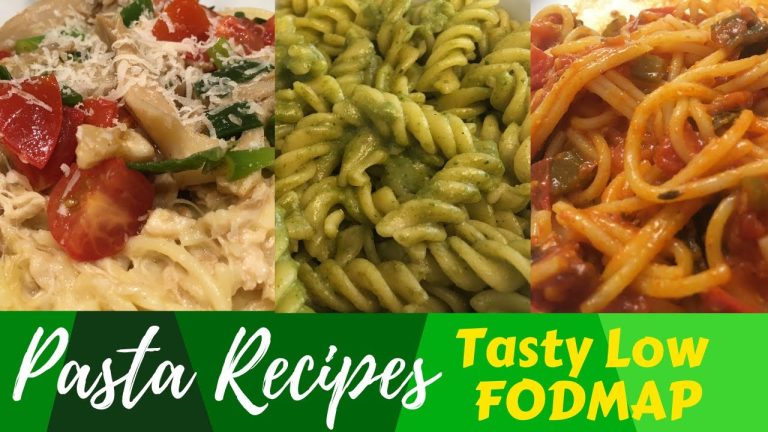 3 Low Fodmap Gluten Free Pasta Recipes: (Dinner, Meals, Pesto, Tomato Sauce)