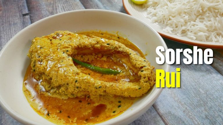 বাঙালির ভুরিভোজ, সর্ষে রুই / Sorshe Rui  – A DELICIOUS mustard fish curry / Recipe No. 210