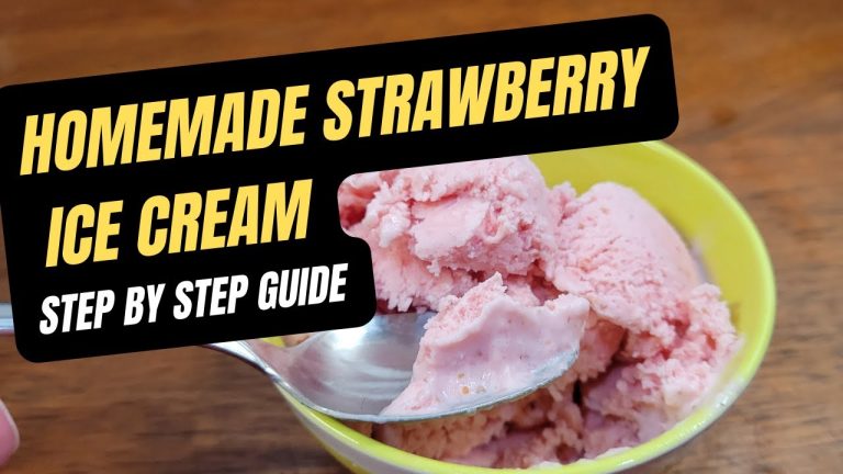 Delicious Homemade Strawberry Ice Cream