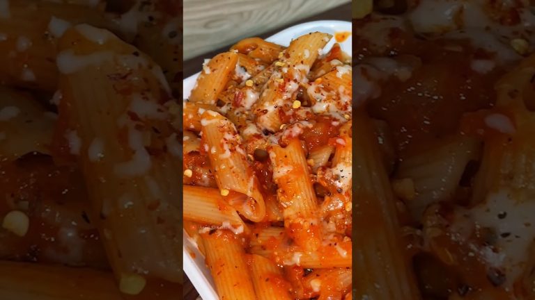 Red Sauce Pasta – Part 2 😳😍🔥 #redsaucepasta #youtubeshorts #shorts #cooking