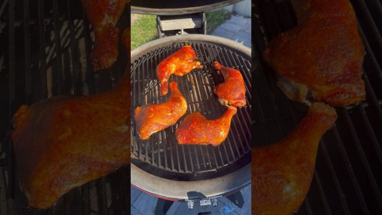 BBQ on a budget! Smoked leg quarters! #budget #chicken #shorts #easyrecipe #bbq #grill #tasty #food