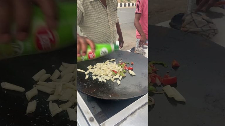 Amazing Red Sauce Pasta 🤤 | Indian Street Food  #pasta #shorts #youtubeshorts #veg